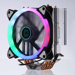 HWMarket - מחשבים, לפטופים, אוזניות במקום אחד קירור אוויר למעבד CPU Cooler 4 Heatpipes 5 Colors 120mm LED RGB Cooling Fan for LGA 775/115X//1366 AMD