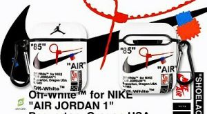 HWMarket - מחשבים, לפטופים, אוזניות במקום אחד מגנים לאיירפודס  Off White Nike 85 Air Jordan Softshell Silicone AirPods Case for Airpods 2 and 1