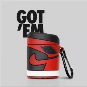    Nike Air Jordan Airpod Case Key Chain Silicone Case Cover 1st And 2nd Generation