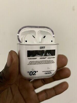    New Off-White AirPods Case nike supreme bred jordan adidas hype fieg clear USA